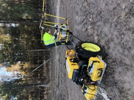 Electric tractor extra propulsion battery