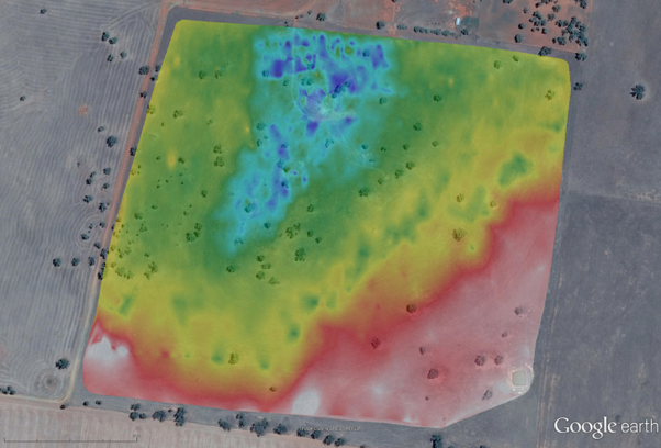 Rock hardness inferred from AgTEM mapping at 12m deep